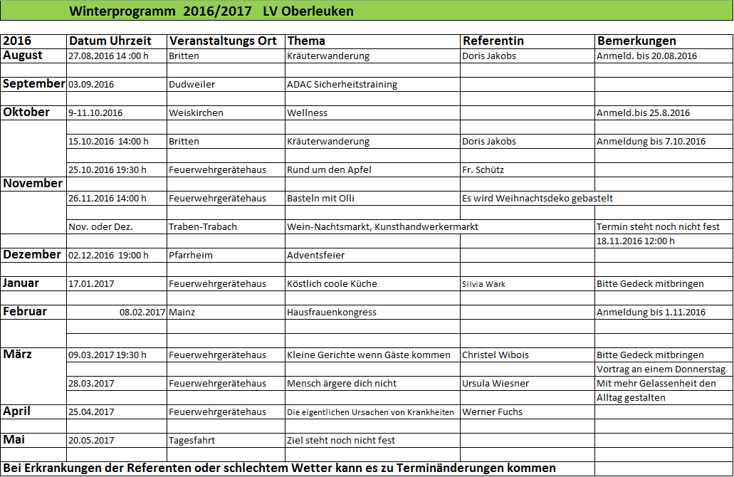 Programm 2016/2017 LFV Oberleuken